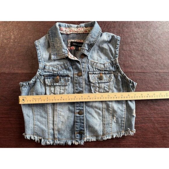 New Look Girls Demin Vest Jacket Medium - Picture 8 of 9